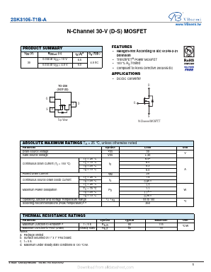 2SK3105-T1B-A Datasheet PDF VBsemi Electronics Co.,Ltd