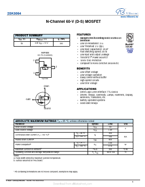K3054 Datasheet PDF VBsemi Electronics Co.,Ltd