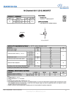 BUK98150-55A Datasheet PDF VBsemi Electronics Co.,Ltd