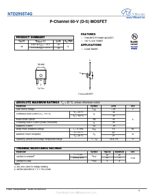 NTD2955T4G Datasheet PDF VBsemi Electronics Co.,Ltd