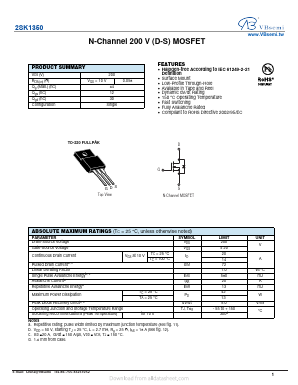 2SK1350 Datasheet PDF VBsemi Electronics Co.,Ltd