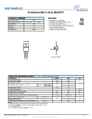 SIHF10N40D-E3 Datasheet PDF VBsemi Electronics Co.,Ltd