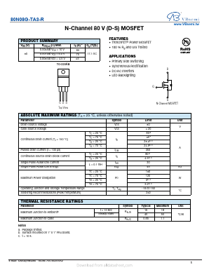 80N08G-TA3-R Datasheet PDF VBsemi Electronics Co.,Ltd