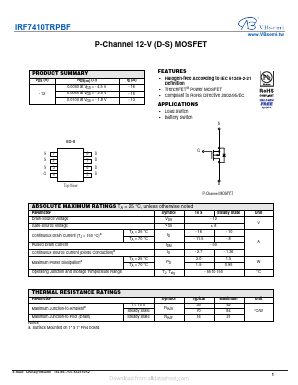 IRF7410TRPBF Datasheet PDF VBsemi Electronics Co.,Ltd