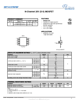 IRF7413TRPBF Datasheet PDF VBsemi Electronics Co.,Ltd