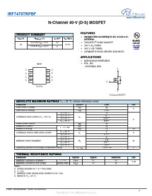 IRF7470TRPBF Datasheet PDF VBsemi Electronics Co.,Ltd