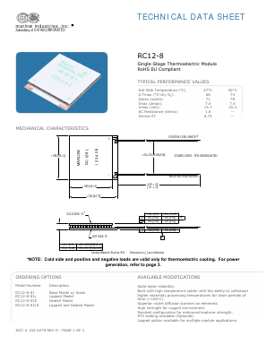 RC12-8-01 Datasheet PDF II-VI Marlow, Inc.