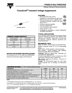 P4KE100CAHE3/54 Datasheet PDF Vishay Siliconix
