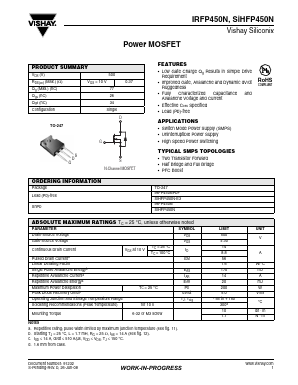 IRFP450NPBF Datasheet PDF Vishay Siliconix