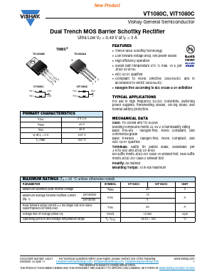 VT1080C Datasheet PDF Vishay Semiconductors