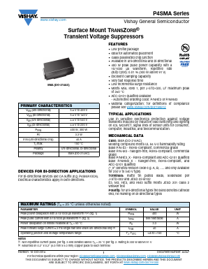 P4SMA110A/51 Datasheet PDF Vishay Semiconductors