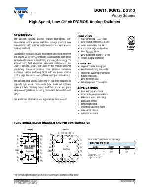 DG613 Datasheet PDF Vishay Semiconductors