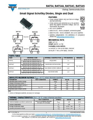 BAT54C Datasheet PDF Vishay Semiconductors