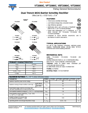VBT2080C Datasheet PDF Vishay Semiconductors