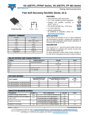VS-20ETF06FP-M3 Datasheet PDF Vishay Semiconductors