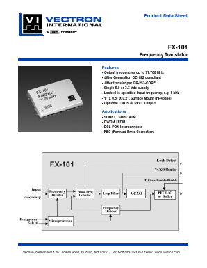 FX-101-CFF-A41 Datasheet PDF Vectron International