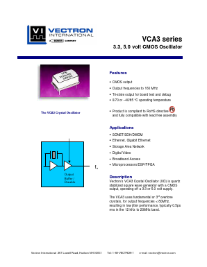 VCA3-A6D-25M00 Datasheet PDF Vectron International