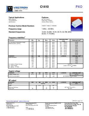 C1410 Datasheet PDF Vectron International