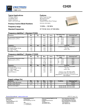 F807 Datasheet PDF Vectron International