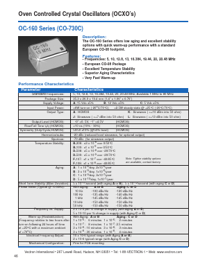 OC-160-ALD-509AF-10 Datasheet PDF Vectron International