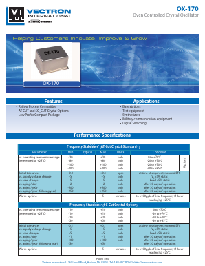 OX-1700-BAJ-208 Datasheet PDF Vectron International