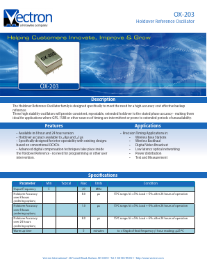 OX-2031-DAE-1081-10M0000000 Datasheet PDF Vectron International