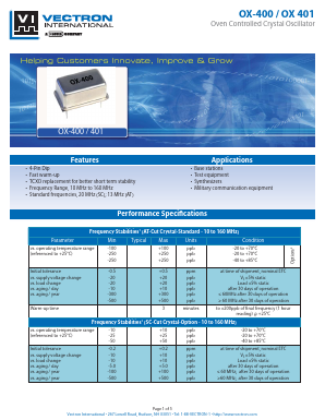 OX-4010-DAP-258 Datasheet PDF Vectron International