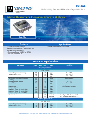 EX-2090-DEJ-101E Datasheet PDF Vectron International
