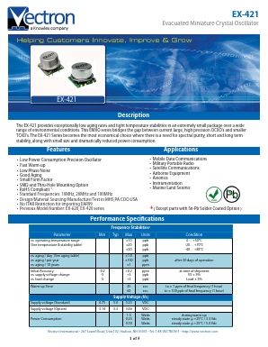 EX-4213-EEP-107 Datasheet PDF Vectron International