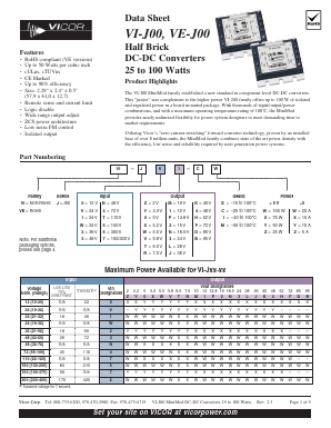 VI-J52-IW Datasheet PDF Vicor