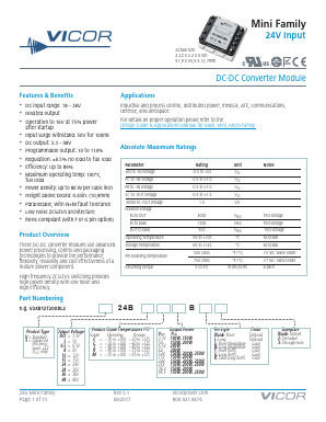 S24B3V3H100B Datasheet PDF Vicor