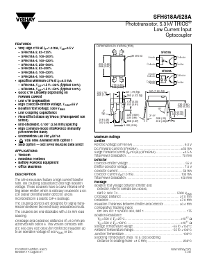 SFH618A-2 Datasheet PDF Vishay Semiconductors