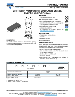 TCMT4100 Datasheet PDF Vishay Semiconductors