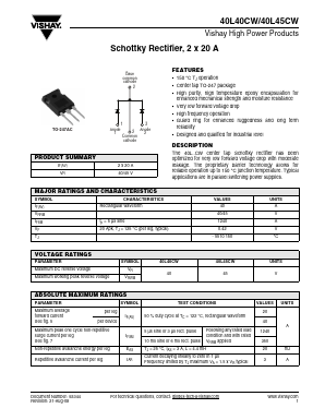 40L45CW Datasheet PDF Vishay Semiconductors