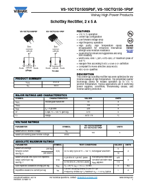 10CTQ150SPBF Datasheet PDF Vishay Semiconductors