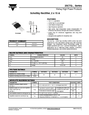 25CTQ035 Datasheet PDF Vishay Semiconductors