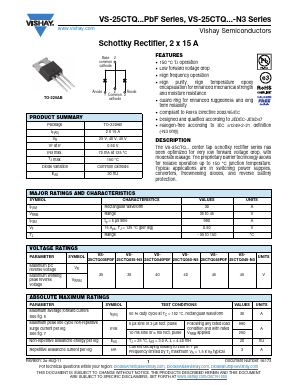 25CTQ035PBF Datasheet PDF Vishay Semiconductors