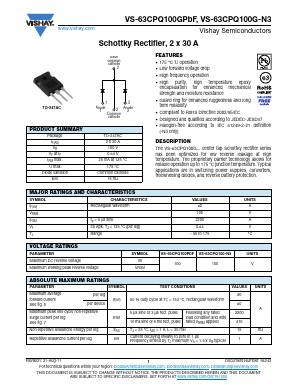 63CPQ100G-N3 Datasheet PDF Vishay Semiconductors