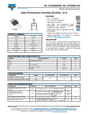 VS-15TQ060-N3 Datasheet PDF Vishay Semiconductors