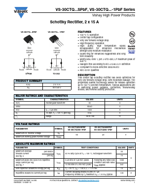 30CTQ050-1TRLPBF Datasheet PDF Vishay Semiconductors