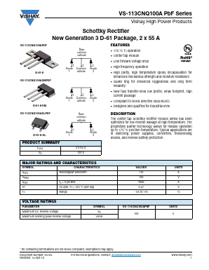113CNQ100ASLPBF Datasheet PDF Vishay Semiconductors