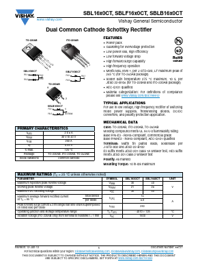SBLF1640CT Datasheet PDF Vishay Semiconductors