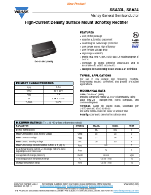 SSA33L Datasheet PDF Vishay Semiconductors