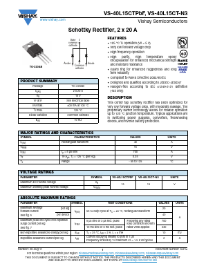 VS-40L15CT-N3 Datasheet PDF Vishay Semiconductors