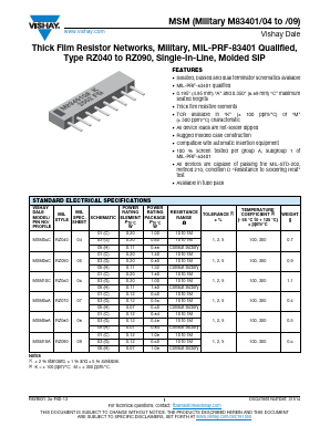 M8340105K260JGD03 Datasheet PDF Vishay Semiconductors
