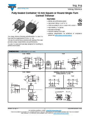 T13 Datasheet PDF Vishay Semiconductors