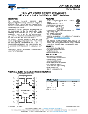 DG441LEDQ-T1-GE3 Datasheet PDF Vishay Semiconductors