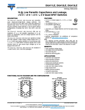 DG411LE Datasheet PDF Vishay Semiconductors