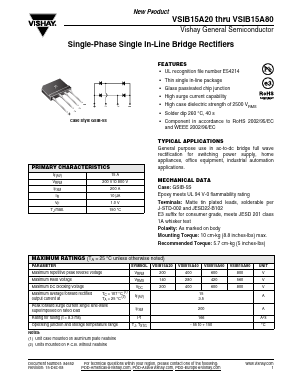 VSIB15A40 Datasheet PDF Vishay Semiconductors