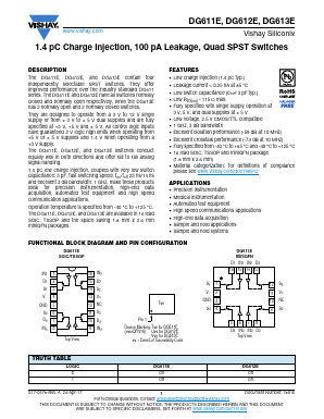 DG613E Datasheet PDF Vishay Semiconductors